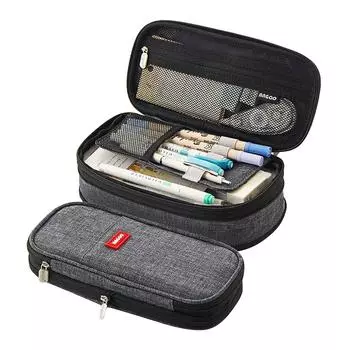 (SU)Пенал большой емкости, сумка для хранения карандашей для студенток, девочек, взрослых, офисных школьных органайзеров One Size темно-синий