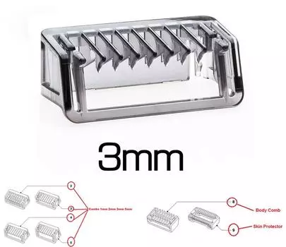 (SU)Расческа-триммер для стрижки тела 1, 2, 3, 5 мм для бритвы One-One QP2510 5CM*3CM*1CM
