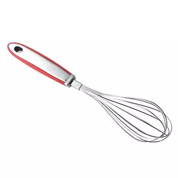 (SU)Ручная мешалка из нержавеющей стали, 12 дюймов, резиновая пластиковая нескользящая ручка One size