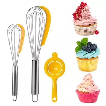 (SU)Ручной миксер для взбивания яиц Миксер для молока Миксер для взбивания яиц Пенообразователь Мешалка Кухонные инструменты One size жёлтый