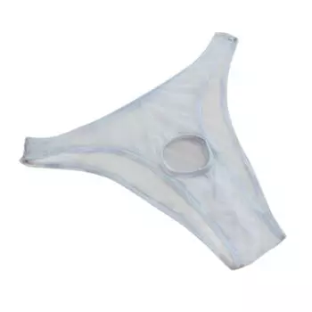 (SU)Сексуальное нижнее белье для мужчин Passion T-back Hole Underpant WH