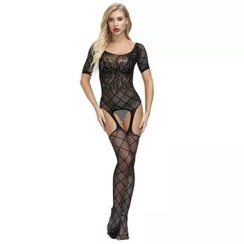 (SU)Сексуальное женское нижнее белье в сеточку Babydoll, нижнее белье, ночное белье, боди RD