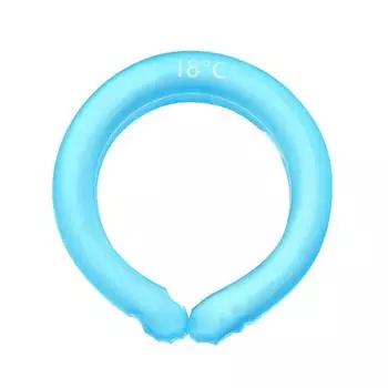 (SU)Шейная трубка, шейный охладитель для летних видов спорта на открытом воздухе, многоразовая повязка на шею, носимый гелевый пакет со льдом, 100 мл, один размер One Size светло-синий