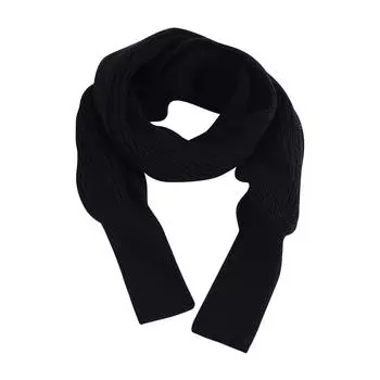 (SU)Шерстяной шарф мужской и женский, удлиненный полукомбинезон с рукавами, вязаный шарф GY серый