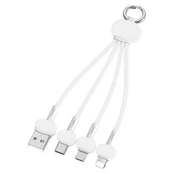 (SU)Силиконовый брелок для ключей, кабель для передачи данных, линия, подходящая для кабеля для передачи данных типа C One Drag Three, для быстрой зарядки One Size зелёный