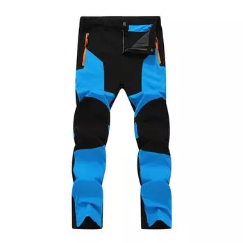 (SU)Снежная мода Водонепроницаемая мужская рабочая одежда Тонкие прямые брюки XXXXL синий