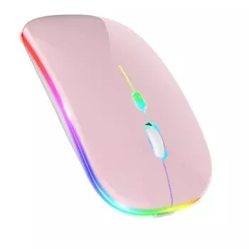 (SU)Светодиодная беспроводная мышь, перезаряжаемая ультратонкая бесшумная мышь 2,4G, портативная мобильная оптическая офисная мышь One Size циан