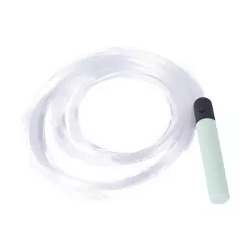 (SU)Светодиодный кнут с питанием от батареи, светодиодные танцевальные кнуты из оптического волокна, вращающаяся на 360 градусов игрушка-хлыст, 22 режима цветового эффекта, подсветка для танцев One Size