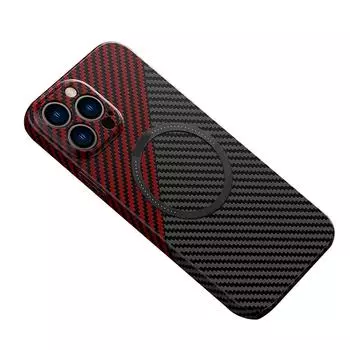 (SU)Текстура углеродного волокна безрамочный чехол для телефона, чехол из углеродного волокна для 14promax минималистичный дизайн One Size темно-зеленого