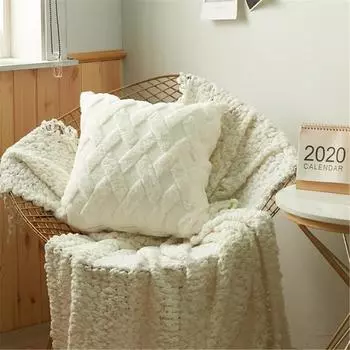 (SU)Трехмерная плюшевая подушка прикроватная 45*45см. HT горячий розовый