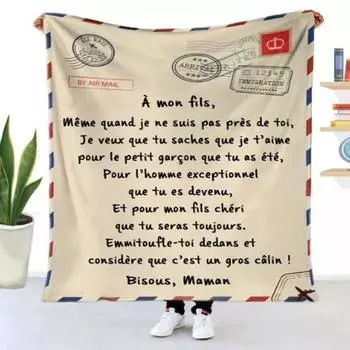 (SU)Удобное одеяло с запахом Идеальное одеяло с буквами подарок для друзей семьи и влюбленных One size