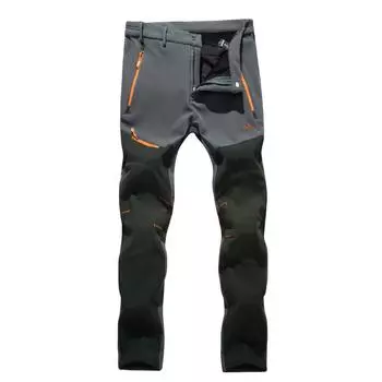 (SU)Уличные брюки Походные брюки Толстые осенне-зимние термофлисовые впитывающие пот брюки L чёрный