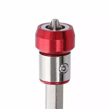 (SU)Универсальная 21-миллиметровая отвертка из магнитной стали со съемным кольцом намагничивания One size красный