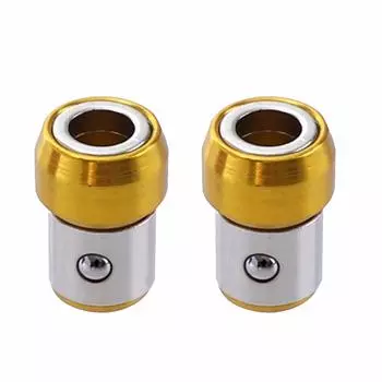 (SU)Универсальное съемное намагничивающее кольцо 21 мм, магнитная стальная отвертка, 2 шт. GD золотой