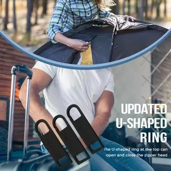 (SU)Универсальный съемный съемный съемник молнии Съемная многофункциональная головка молнии One size чёрный