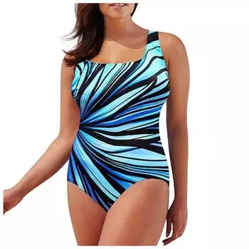 (SU)Женский купальник больших размеров, купальный костюм, мягкий купальник, купальник с пуш-ап, бикини XXL светло-синий