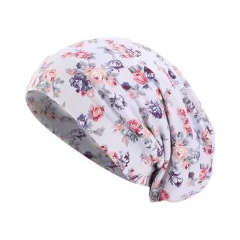 (SU)Женский модный эластичный мягкий атласный капюшон с широким F