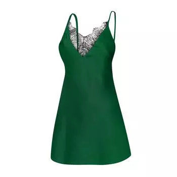 (SU)Женское модное сексуальное женское белье, атласное удобное ночное белье, ночная рубашка M синий