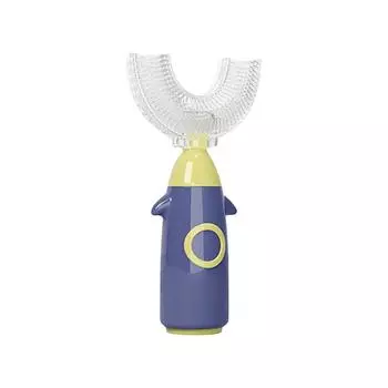 (SU)Зубная щетка для детей, детская зубная щетка на 360 градусов, U-образная зубная щетка для ухода за зубами для чистки зубов, детская щетка D-ental Care One Size розовый