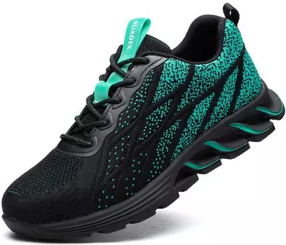 SUADEX Стильная защитная рабочая защитная обувь безопасная строительная стальная носовая часть защитная обувь из кевлара, зеленая, обувь, обувь, обувь, работа, кроссовки, сайт, зелёный