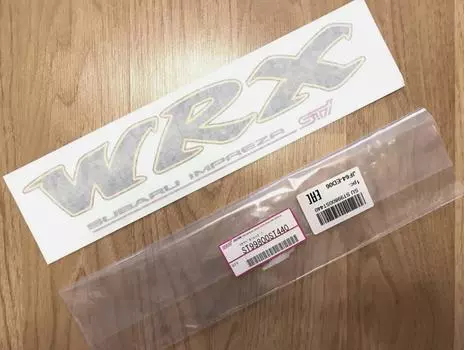 SUBARU OEM JDM GC8 Impreza WRX STI Genuine Rear Trunk White Decal Sticker