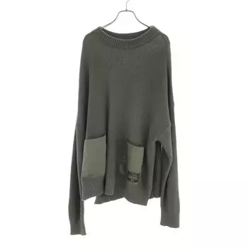 Subciety made in Japan Long sleeve knit L khaki sweater Men s Used