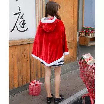 Субкод M-XL, сексуальная рождественская одежда, комплект рождественской одежды с накидкой, сценическая одежда Красной Шапочки M