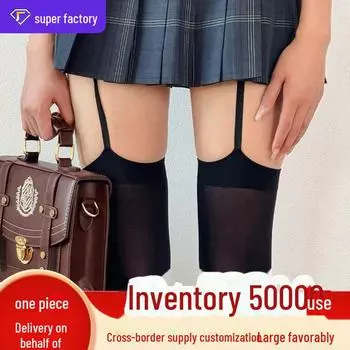 Субкультура бархатные чулки длиной до колена: Черно-белый стиль JK core-spun yarn белый