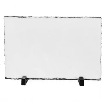 Сублимационная Чистая Сланцевая Скала Прямоугольная Индивидуальная Мемориальная Рамка с Подставками для Демонстрации Сублимационная Персонализированная Рамка Для Картины Для Термопереноса Rectangle белый