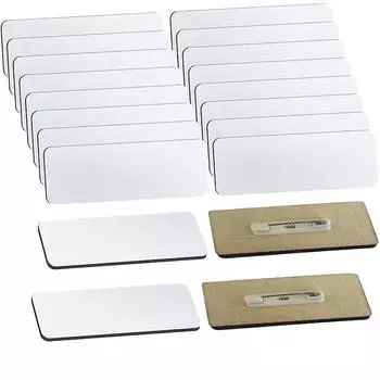 Сублимационная именной бирка «сделай сам», пустой идентификационный бейдж с круглыми углами, булавка, персонализированная именной бирка для школы One Size