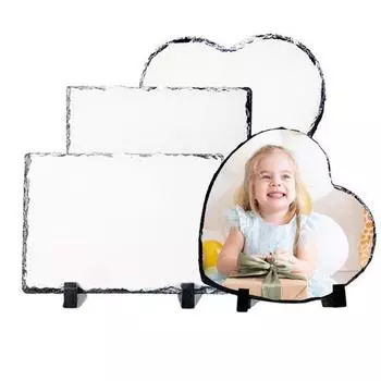 Сублимационный сланец Теплопередача Камень Фоторамка с Подставкой Термо A