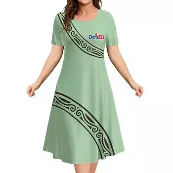 Сублимация Дамское Платье для Учителя Повседневное Большое Размер Свободная Школьная Форма Учитель Платье Верх S