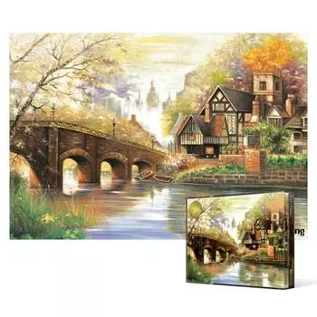 Пригородный пейзаж - пазл из 1000 деталей, популярная корейская головоломка