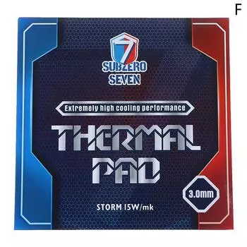 Subzero Seven Gp-Ultimate 12,8 Вт/Mk Термопрокладка Силиконовая графическая подушка для процессора/графического процессора 0.5mm