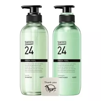 Success 24 Fresh Feel Green Citrus Scent Shampoo 400ml Conditioner 400ml Set of 1 Kunutonn Original Logo Bonus Included + +