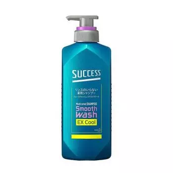 Success Medicated shampoo that does not require rinsing, Extra Cool, main body, 400ml, oil wax, odor, one-shot cleansing, hair-free shampoo with aqua