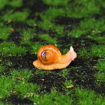 Succulent Landscape Micro Snail Resin Figurine Cartoon Animal Decor For Gift