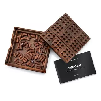 Suck UK Sudoku Деревянная настольная игра-судоку для одного игрока коричневый