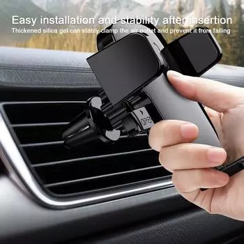 Sucker Phone Car Holder Air Vent Mount Stand Universal Mobile Phone Holder In Car For IPhone 13 12 Sam Sung GPS Bracket Support красный
