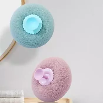 Шарик для душа Sucker, массажный шарик для тела, японская спа-чаша, губка для массажа тела, аксессуары для ванной комнаты жёлтый