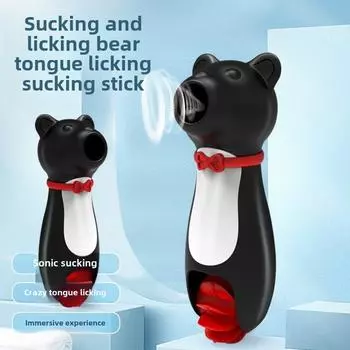 Сосущий медведь-присоска вращающийся язык женский кунилингус эротический вибратор мастурбатор взрослые секс-товары