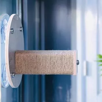 Suction Cup Cat Climbing Wooden Scratching Pad House Cat Wall Punch-free Acrylic Hammock Cats Toy Cat Supplies Accessory