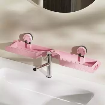 Suction Cup Cream Feng Shui Faucet Above Storage Box Wall Hanging Perforation-Free Bathroom Toiletry Counter Cosmetics Storage