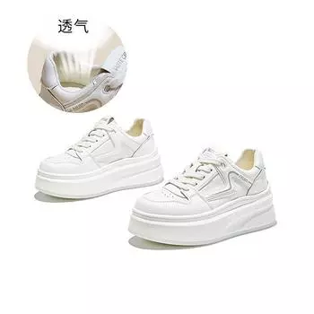 Suction film sole leather little white shoes women s 2025 autumn new shoes women s shoes versatile single shoes women s platform sports women s shoes 35