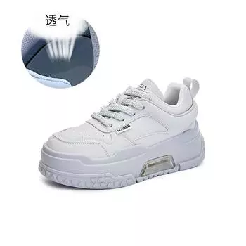 Suction film sole white shoes women s 2025 spring new platform shoes women s versatile sports shoes heightening women s shoes casual board shoes 35