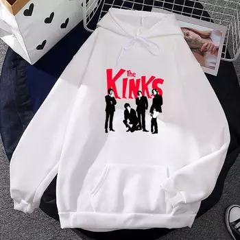 Sudaderas Rock Band The Kinks Printing Hoodies Casual Winter Soft Hooded Pullovers Sudaderas Hip Hop Streetwear Graphic Clothes S