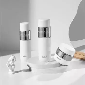 Sudee Collagen Protein Toner 150 мл / Лосьон 120 мл / Крем 50 г, Антивозрастной, Увлажняющий, Корейская косметика, Kbeauty, образец Lotion