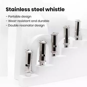 Судейский свисток из нержавеющей стали с ящиком для хранения на ремешке. Громкий звук. Портативные свистки для тренировок на открытом воздухе. Выживание. Футбол Баскетбол. Спортивные свистки. Sets