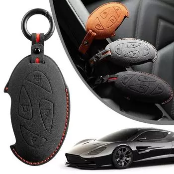 Suede Car Key Case Cover Shell Holder Protector Multicolour Car Key Case Interior Part for For Hyundai N Style Auto Accesseries