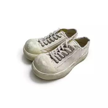 Suede handmade suede handmade bread shoes women s spring new Mickey big head shoes retro dirty shoes 35